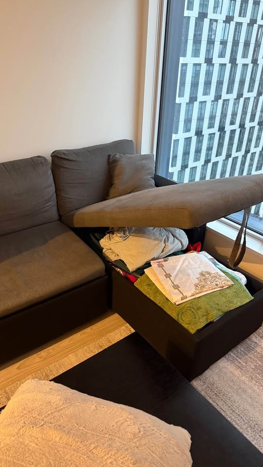 L shaped sofa with built in storage - photo 2