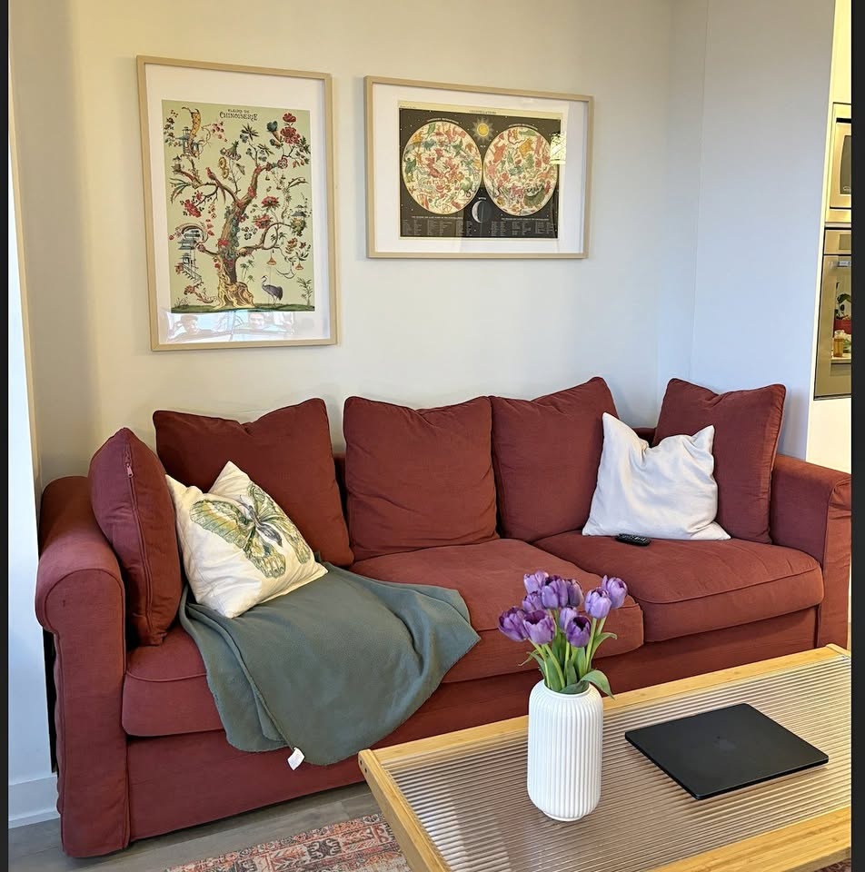 3 seater Ikea Couch - Rust color