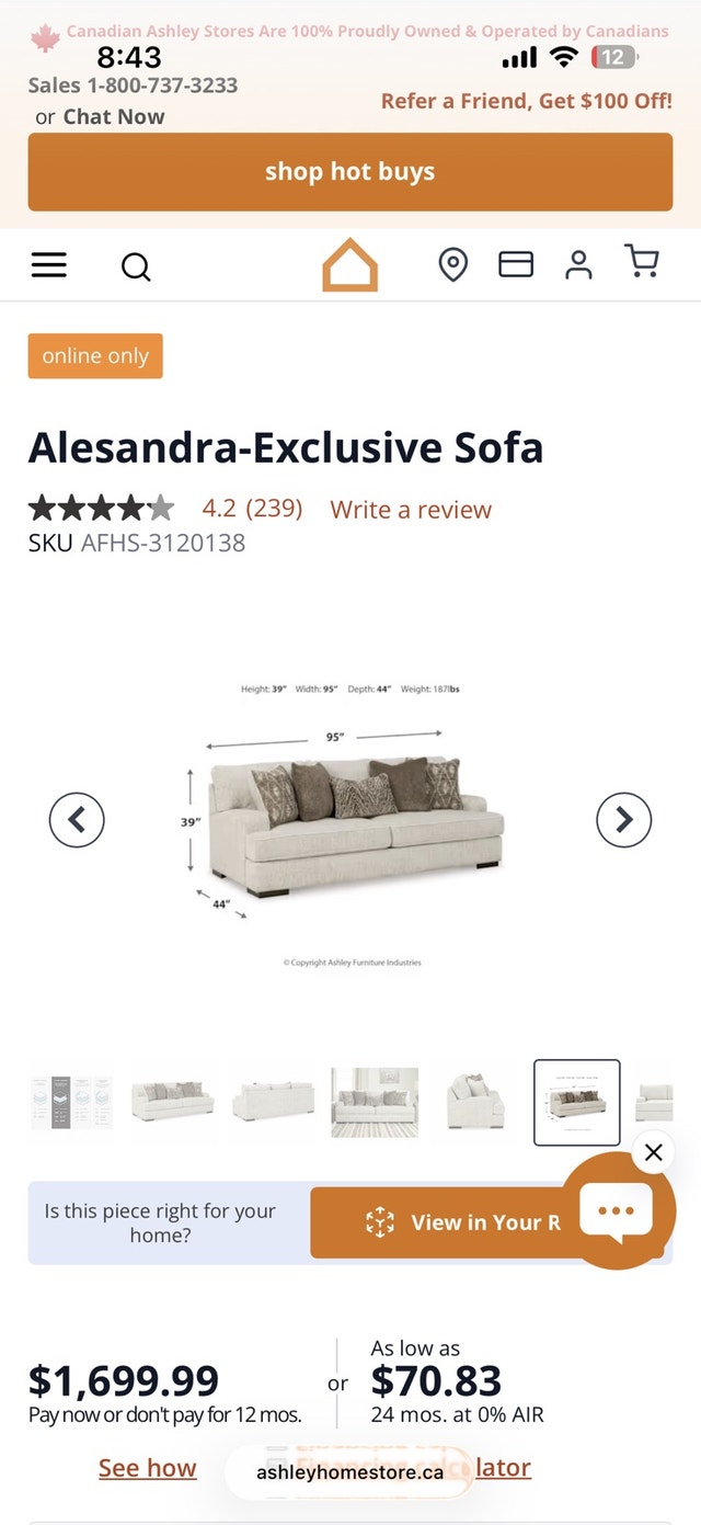 3 seater sofa - photo 2