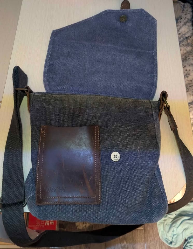 Vaschy Vintage style shoulder Messenger bag (canvas) - photo 2