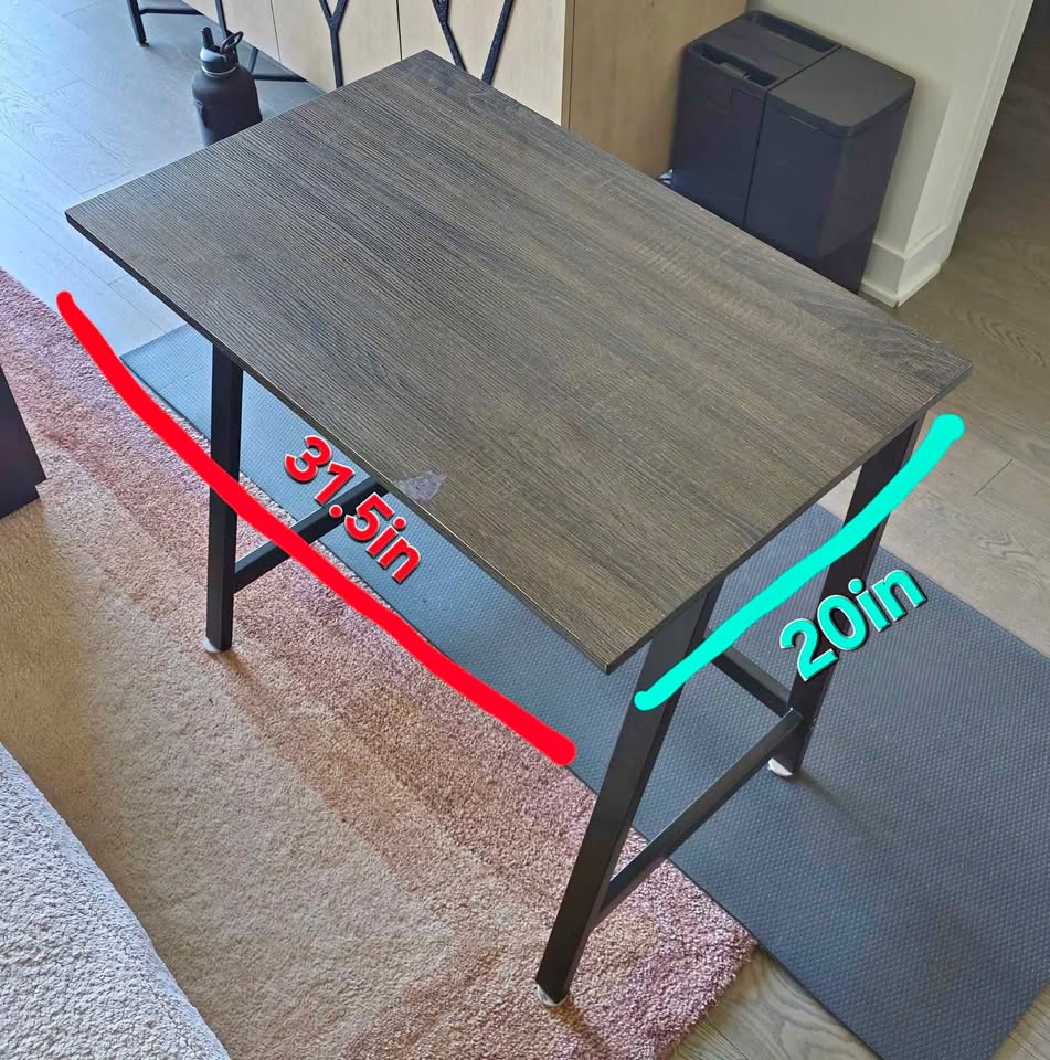 Desk/Side Table with metal legs (modern design)