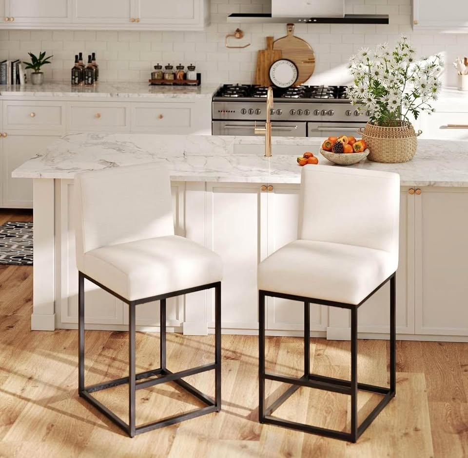 Modern Counter Height Bar Stools Set of 2