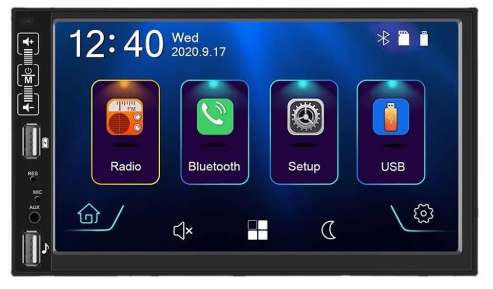 7” Bluetooth CarPlay screen with backup camera