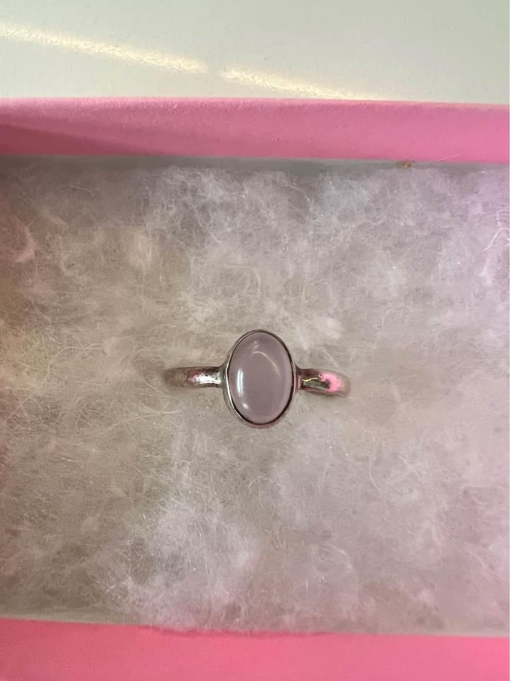 Silver+ Rose Quartz midi ring - photo 2