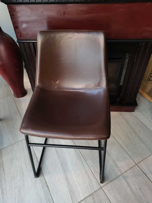 comfy single air leather chair, dark brown