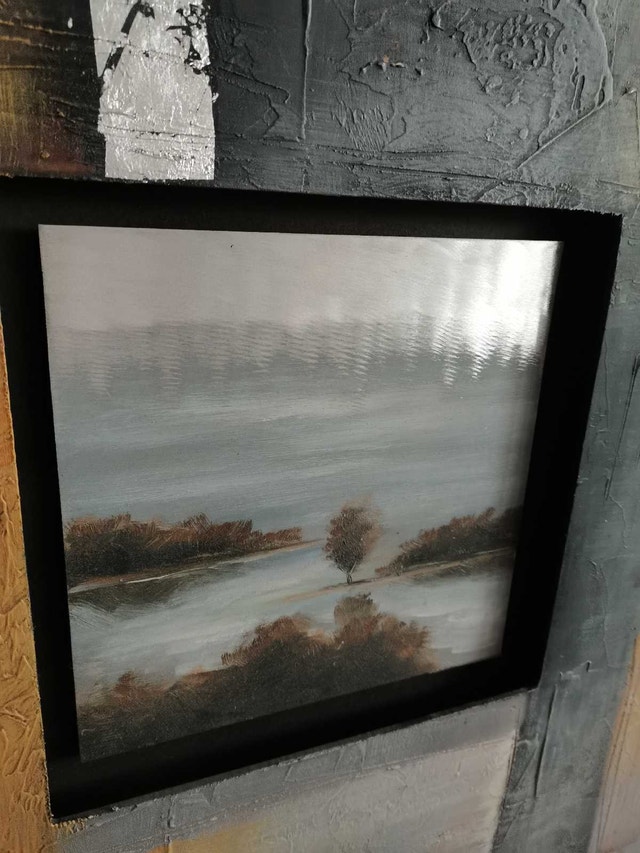 Painting double frame hollow frame 27.5"x27.5" - photo 2