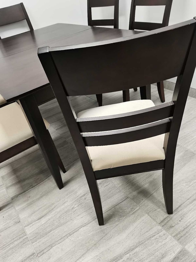Solid wood cherry Dining Table with 6 Chairs & 1 leaf - photo 4