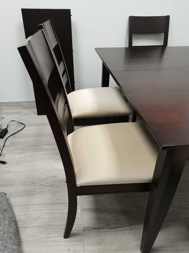 Solid wood cherry Dining Table with 6 Chairs & 1 leaf - photo 5
