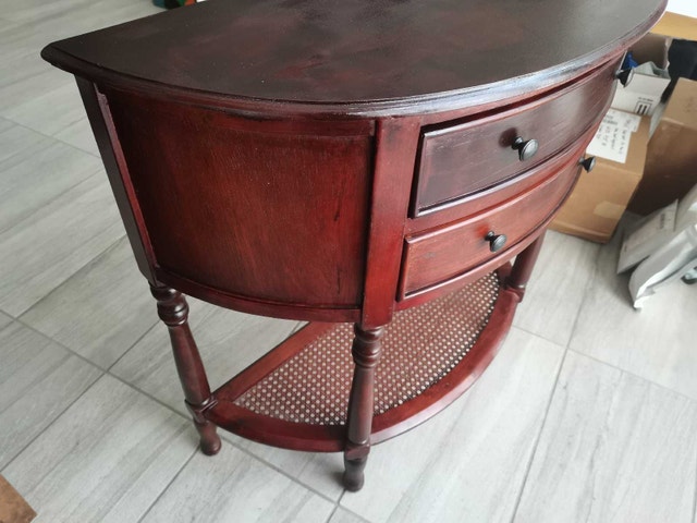 Hall Table half circle console table 2 drawers - photo 3