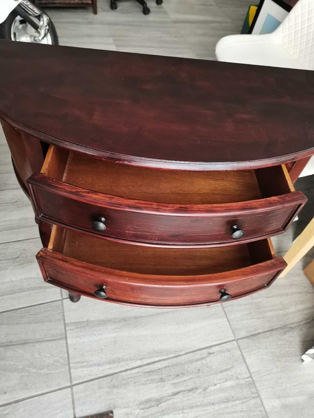 Hall Table half circle console table 2 drawers - photo 4
