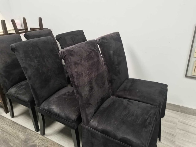 Black Dining Chairs velvet, high back - photo 3
