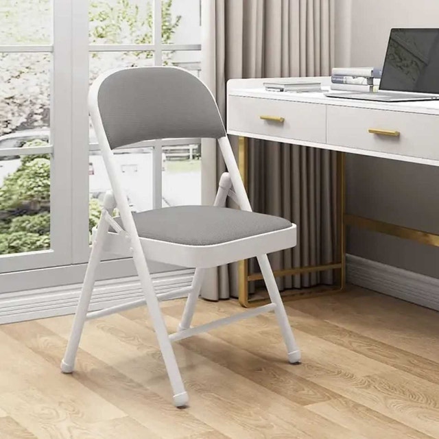 Folding Chair grey cushioned/padded