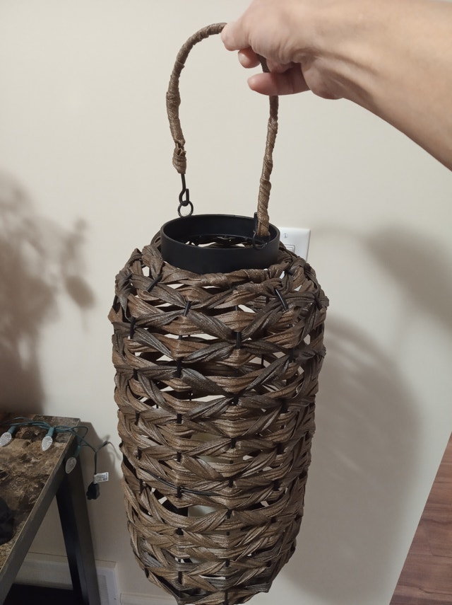 Resin Wicker LED Lantern 20" - photo 3