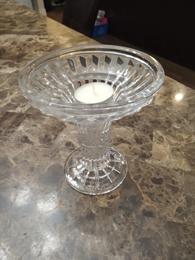 Crystal glass candle holder - photo 2