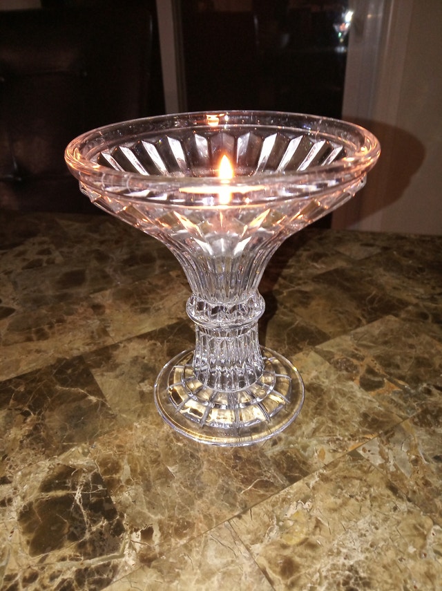 Crystal glass candle holder - photo 3