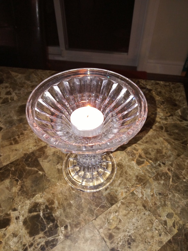Crystal glass candle holder - photo 4
