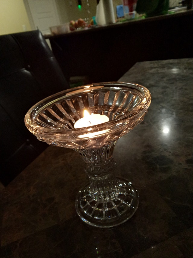 Crystal glass candle holder - photo 5