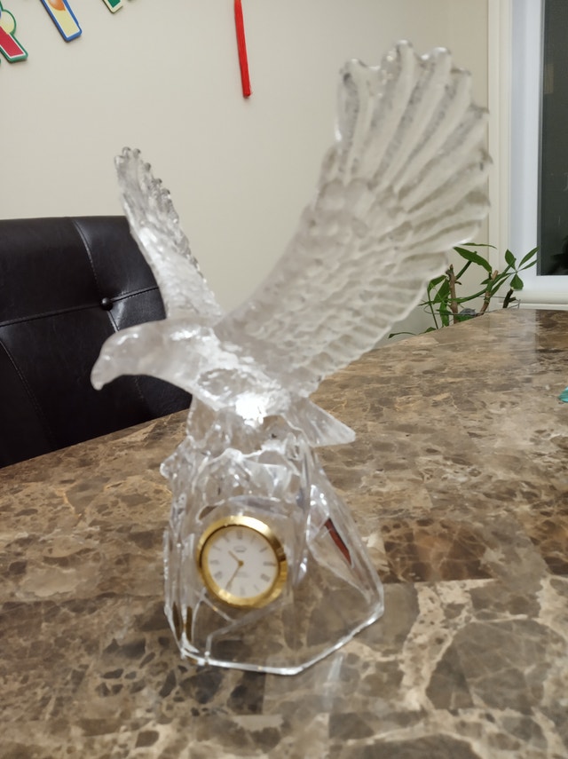 RCR Crystal Eagle Clock Italian Crystal