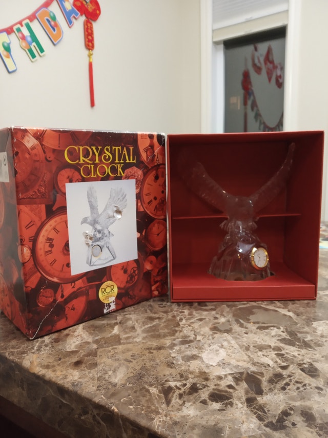 RCR Crystal Eagle Clock Italian Crystal - photo 4