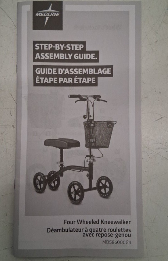 MEDLINE GENERATION 4 BASIC 4-WHEELED KNEE WALKER - 300LB MAX - photo 5