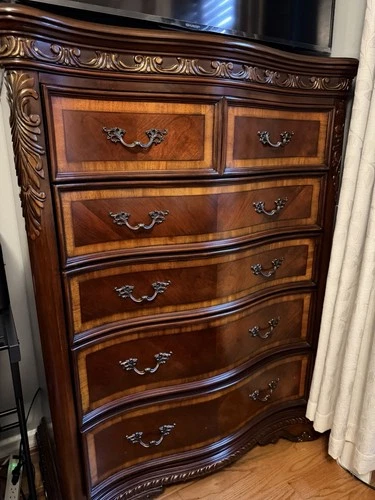 Chestnut Brown Dresser for Bedroom for TV Up to 50 Inch