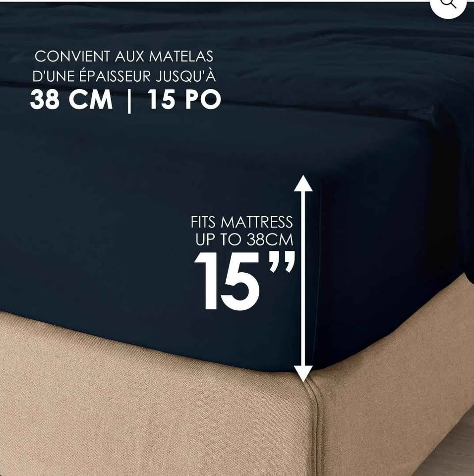 3 piece Twin size 100% Cotton Sheet Set Sateen Black - photo 3