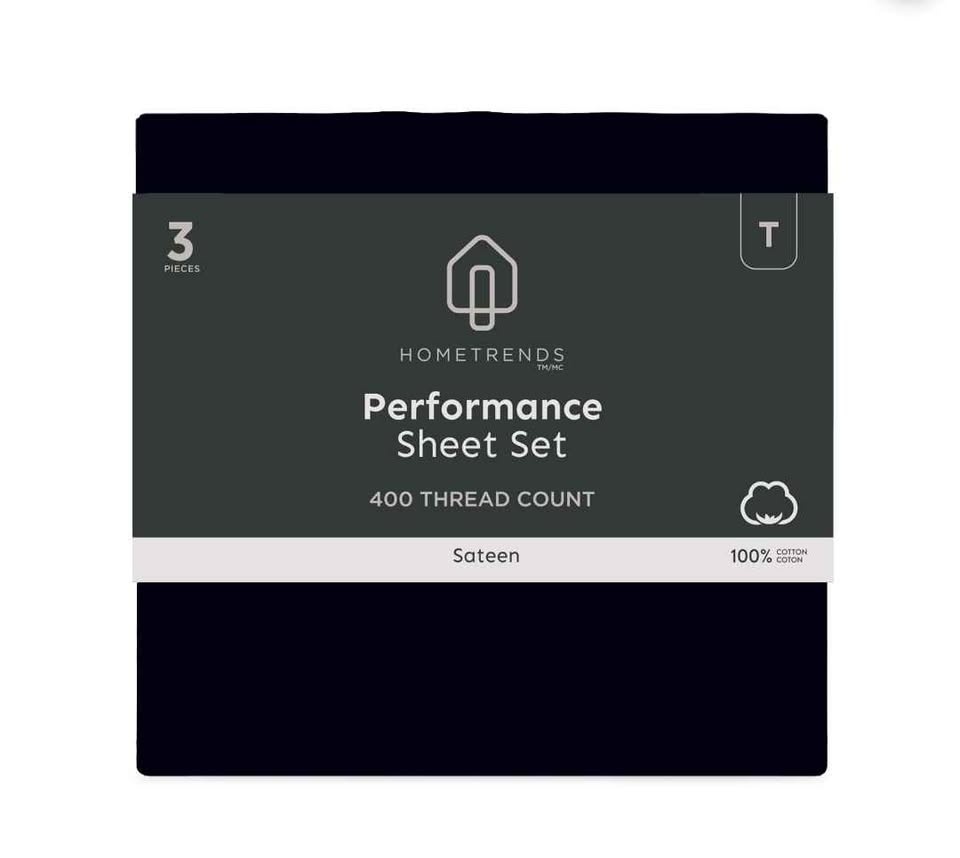3 piece Twin size 100% Cotton Sheet Set Sateen Black - photo 4