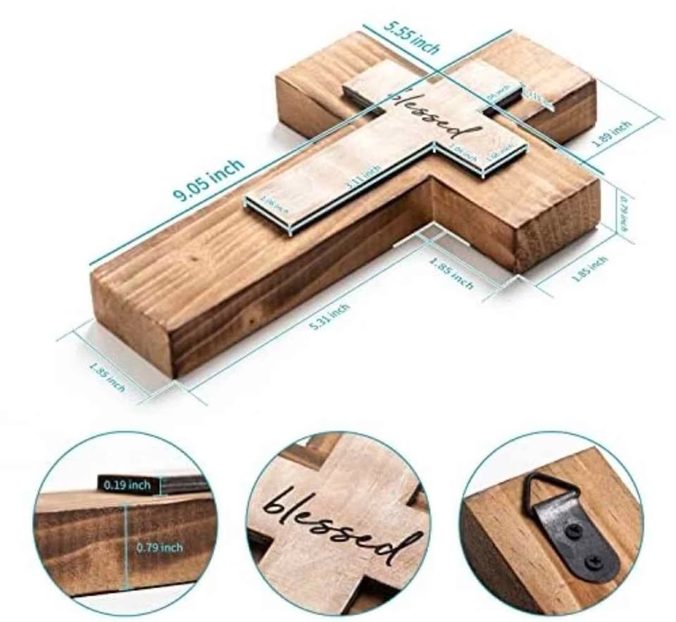 Wall Wooden Cross Blessed Gift pack - photo 2