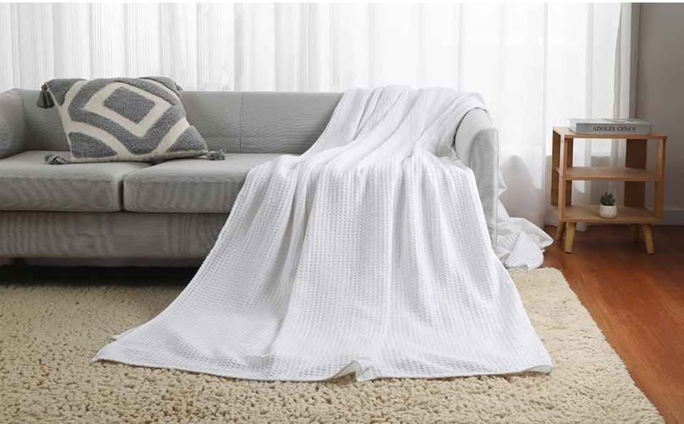 Queen and King size 100% Premium cotton waffle blanket - photo 4