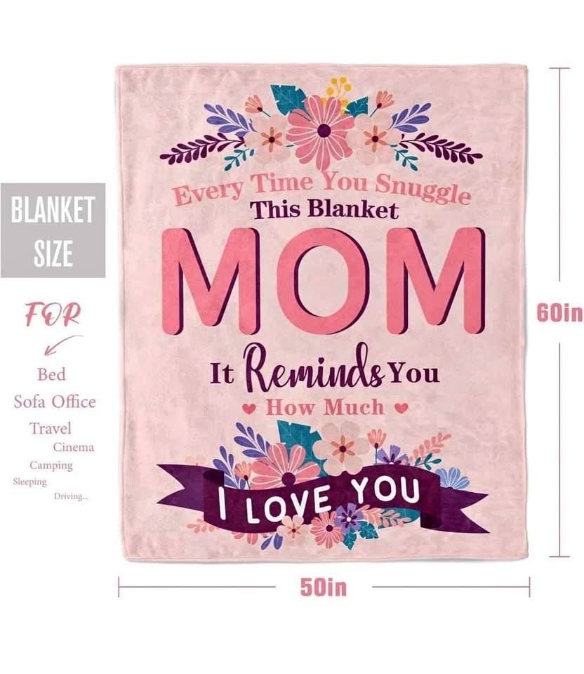 Birthday or Mother day gift Throw Blanket 50x60 inches