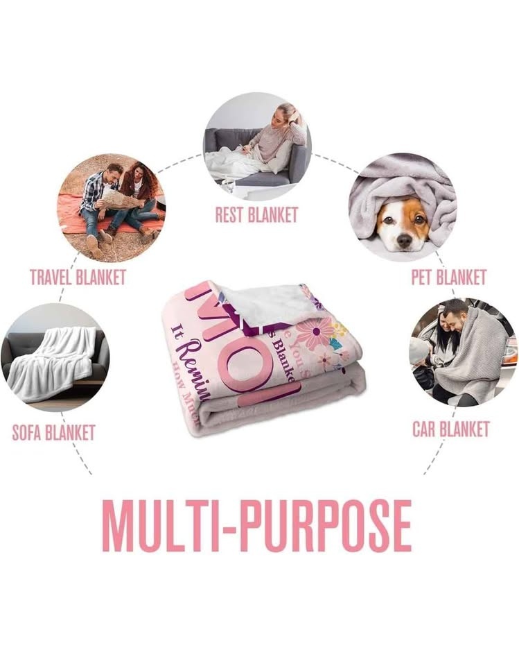 Birthday or Mother day gift Throw Blanket 50x60 inches - photo 3