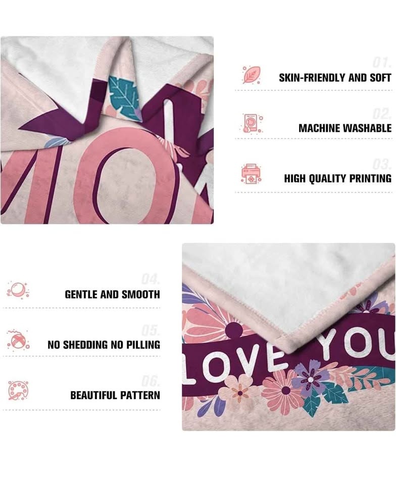 Birthday or Mother day gift Throw Blanket 50x60 inches - photo 4