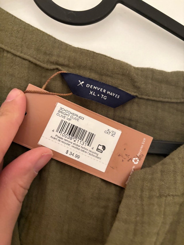 Women’s olive green blouse with tags (XL) - photo 2