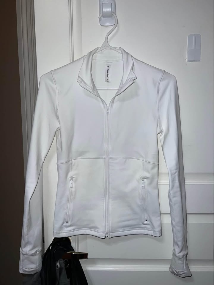 Aritzia TnaLIFE Relay Zip-Up, White, Small - photo 2