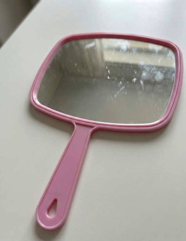2-Piece Pink Vanity Mirror Set — Cute Cartoon-Style Mirror - photo 2