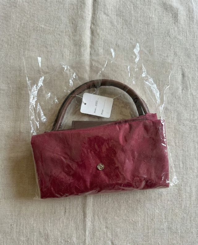 Foldable Lightweight Nylon Tote Bag (Pink) - photo 3