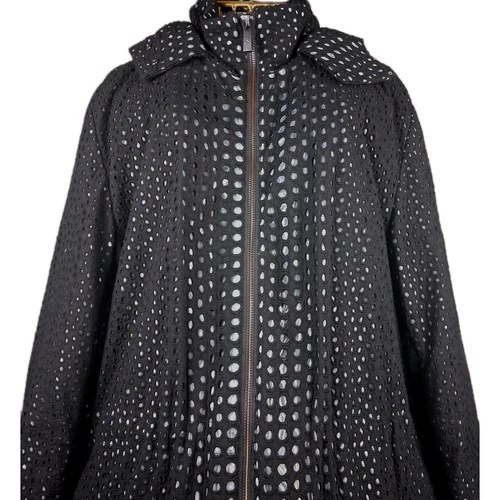 ZAC Zac Posen Black Hooded Trench Coat Medium - photo 5