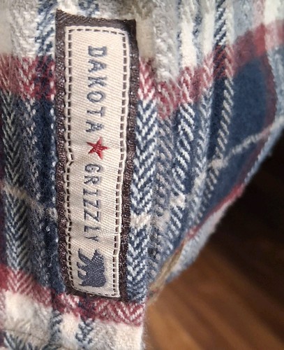 Dakota Grizzly Flannel Button Down Shirt Men’s XL Navy Burgundy - photo 2