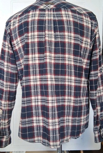 Dakota Grizzly Flannel Button Down Shirt Men’s XL Navy Burgundy - photo 3