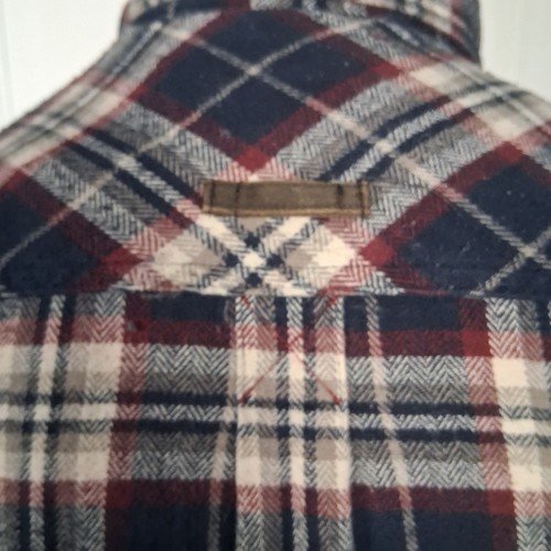 Dakota Grizzly Flannel Button Down Shirt Men’s XL Navy Burgundy - photo 4