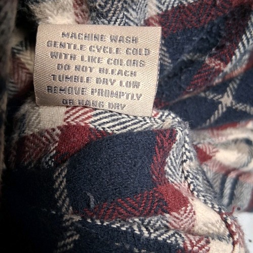 Dakota Grizzly Flannel Button Down Shirt Men’s XL Navy Burgundy - photo 5