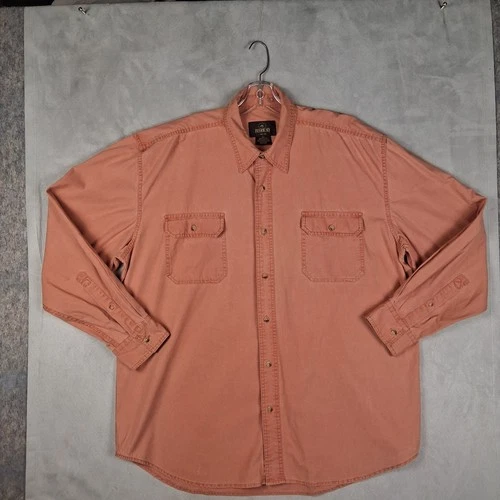 Redhead Shirt Mens XL Peach Cotton Canvas