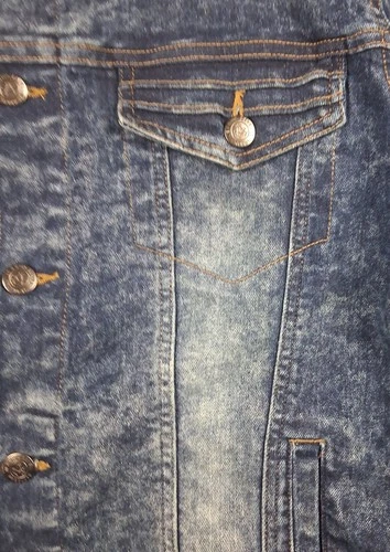 Akademiks Jeanius Jacket Mens L Blue Distressed Denim - photo 5