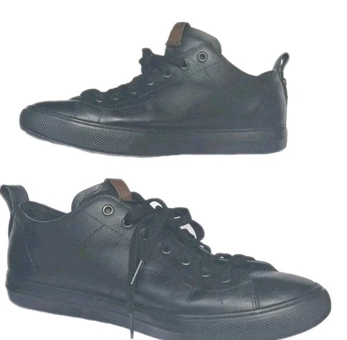 COACH leather black low top sneakers