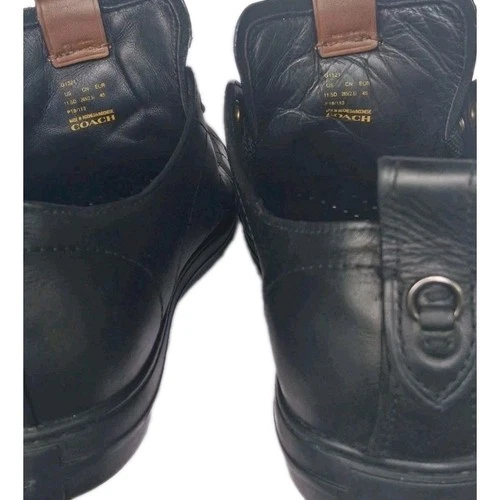 COACH leather black low top sneakers - photo 4