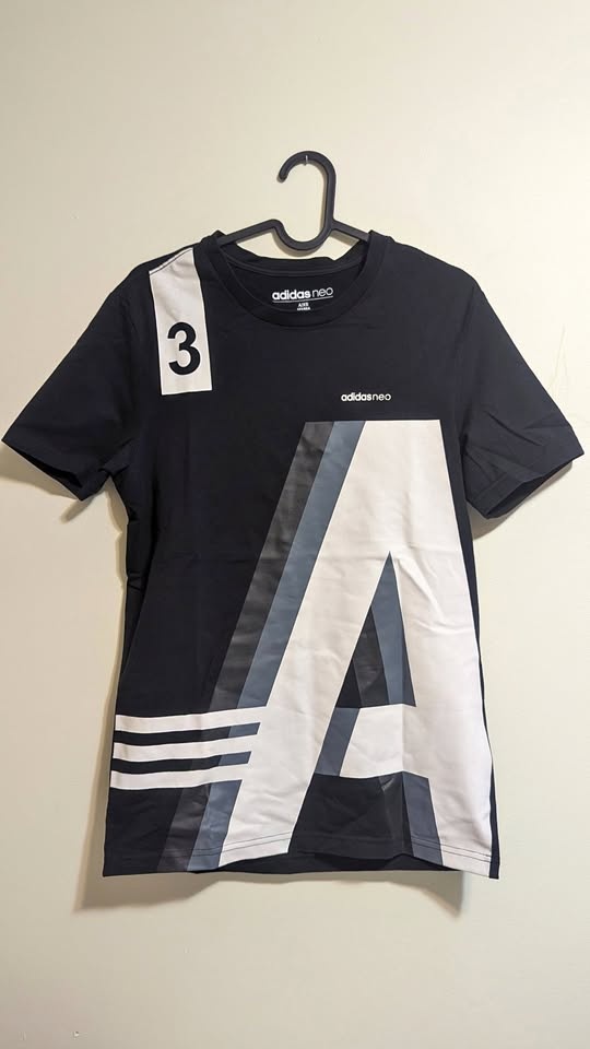 adidas neo Black & White Printed Tshirt Size S-XS