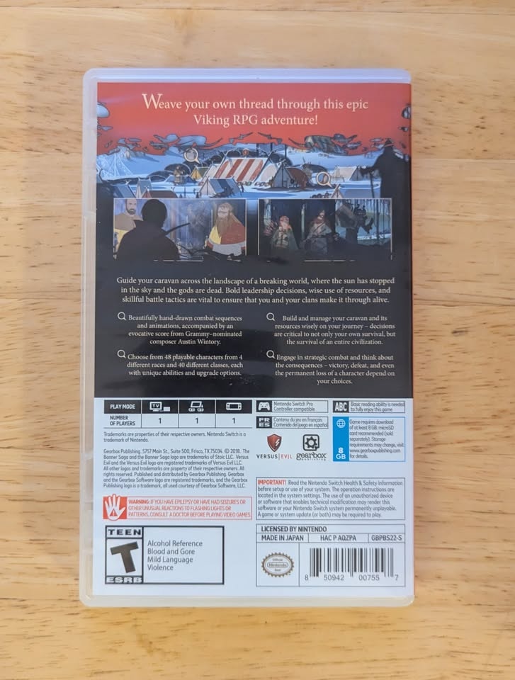 The Banner Saga Trilogy for Nintendo Switch - photo 2