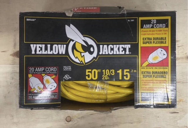 Yellow Jacket 20 AMP Cord