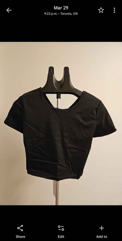 Black Cropped Workout Top – Mint Condition - photo 5