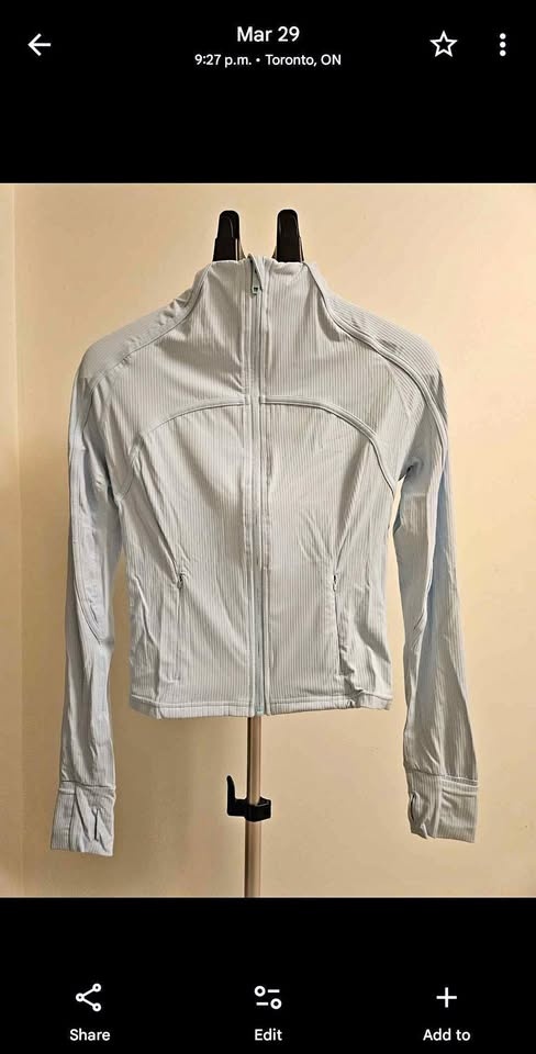 Light Blue Yoga Zip-Up Jacket – Mint Condition